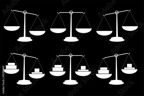 White Scale (three position) at black background