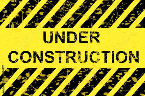 Grunge Square sign - Sign - Under Construction 