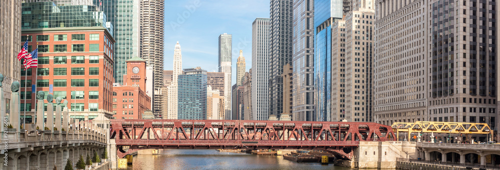 Fototapeta premium Panorama centrum Chicago