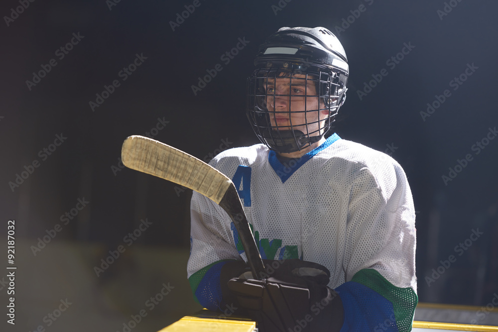 Fototapeta premium ice hockey player portrait