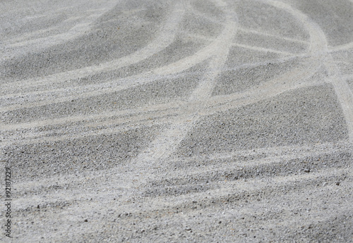 Tire Tracks in Driveway Rocks  001