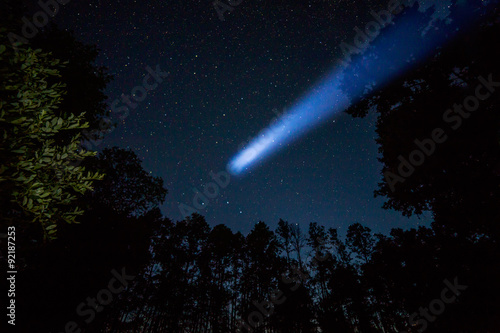 Comet in night sky
