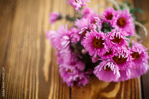 bouquet of pink chrysanthemums