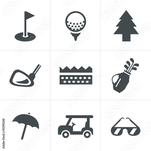 golf  Icons Set, Vector Design