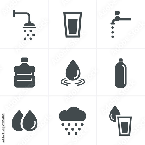 Water related Icons Set, Vector Design