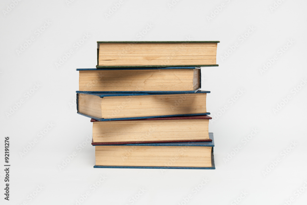 stack of Old books isolated on white stack of Old books isolated on white