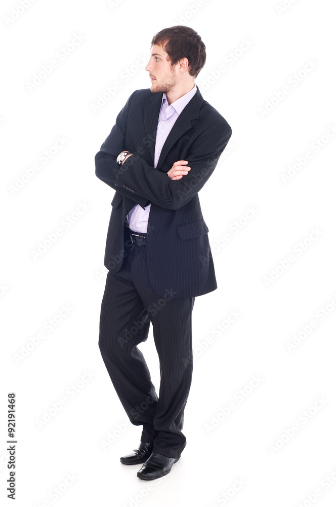 businessman, young, purposeful man, isolated on white background businessman, young, purposeful man, isolated on white background