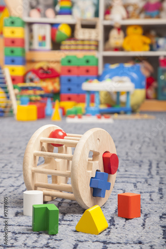 Wallpaper Mural Wooden colour toy. Sorter Torontodigital.ca