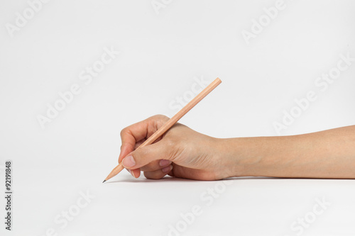 hands with pencil writting something