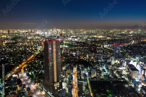 Fototapeta Naklejka Na Ścianę i Meble -  東京・池袋方面から望む大都会の夜景