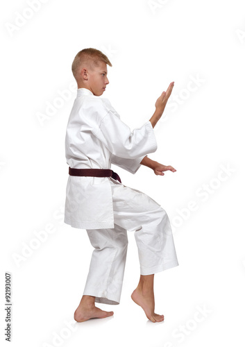 karate boy posing