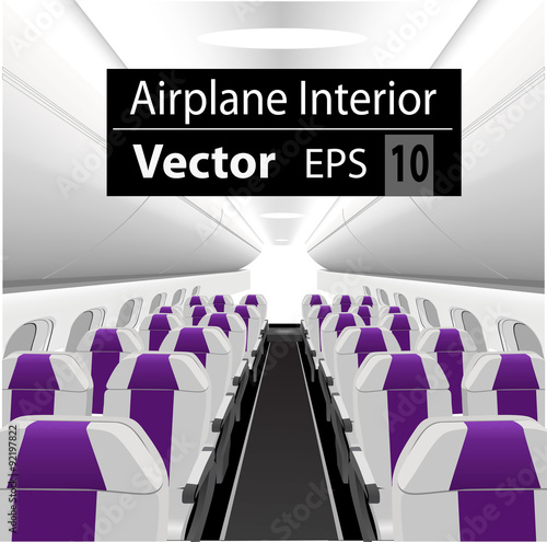 interior of the passenger airplane