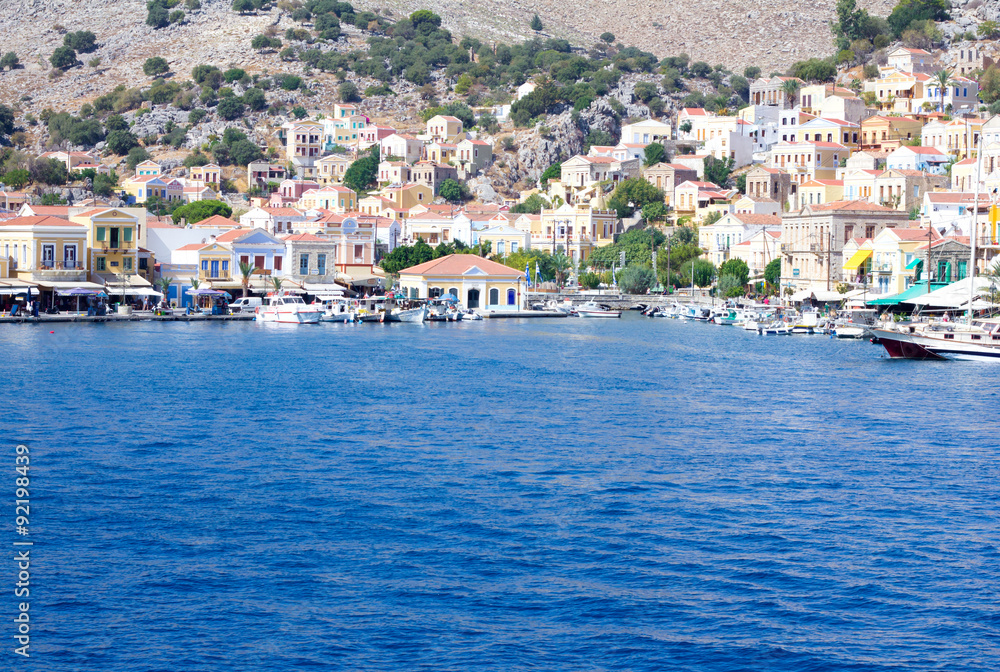 Symi Island in the Aegean Sea. Greece