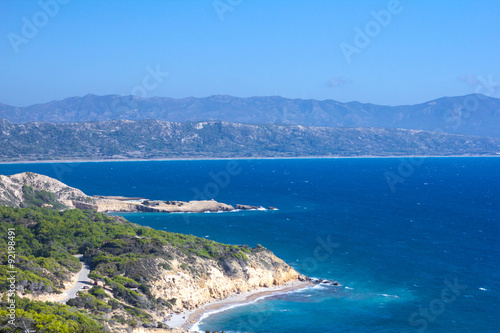 rocky terrain and the sea in Greece