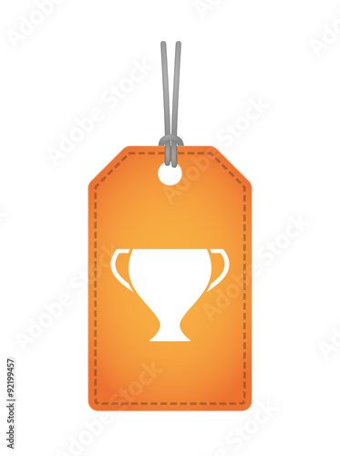 Isolated label icon with a cup