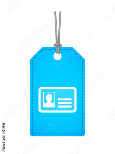 Isolated label icon with an id card