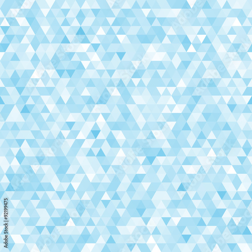 Blue seamless triangle mosaic background