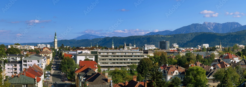 Εκτύπωση καμβά Klagenfurt vom Kreuzbergl gesehen / Klagenfurt / Österreich
