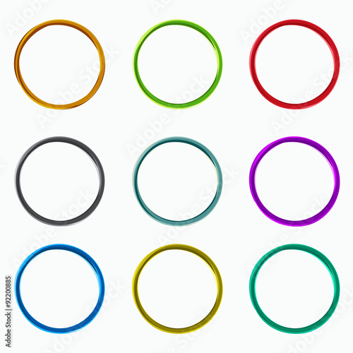 Color abstract circles. Loops logo elements of template