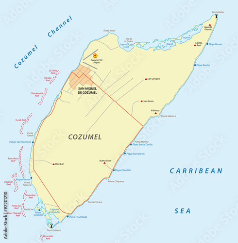 Cozumel map