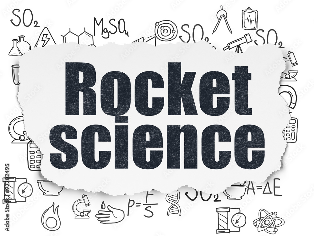 Fototapeta premium Science concept: Rocket Science on Torn Paper background