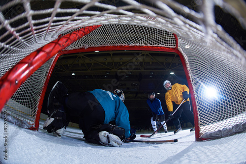 Photography ice hockey goalkeeper