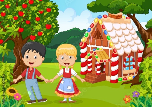 Classic children story. Hansel and Gretel