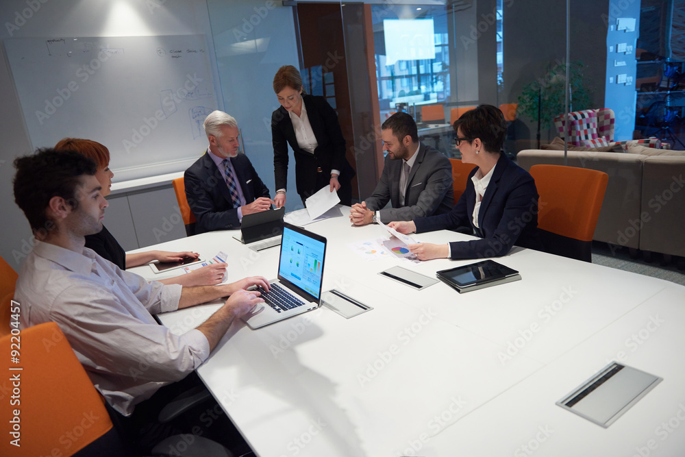 business people group on meeting business people group on meeting