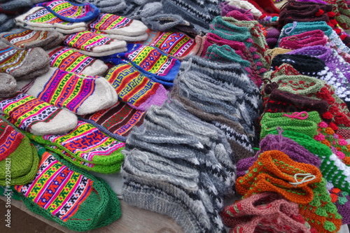 Colorful woolen socks in India