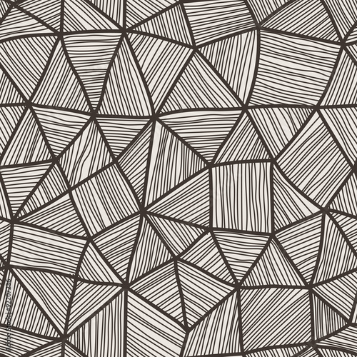 Vector seamless pattern of polygonal lines in a network