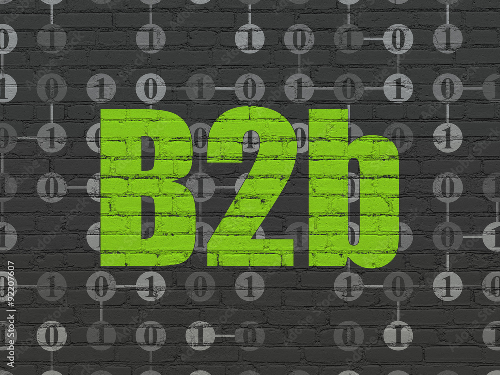Finance concept: B2b on wall background Finance concept: B2b on wall background