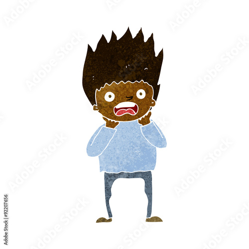 cartoon man panicking