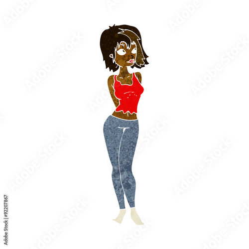 cartoon attractive girl