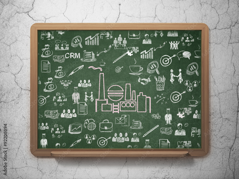 Fototapeta premium Business concept: Oil And Gas Indusry on School Board background