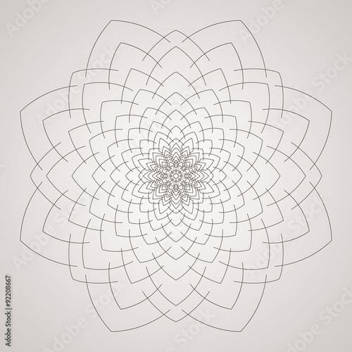 Vector circular pattern in the form of intricate flower. Mandala