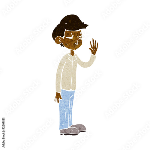 cartoon arrogant boy