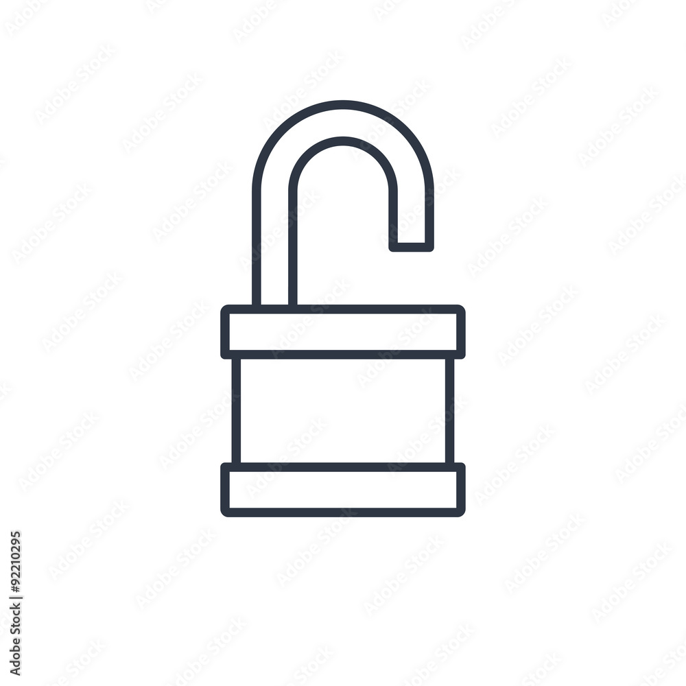 outline icon of opened padlock outline icon of opened padlock