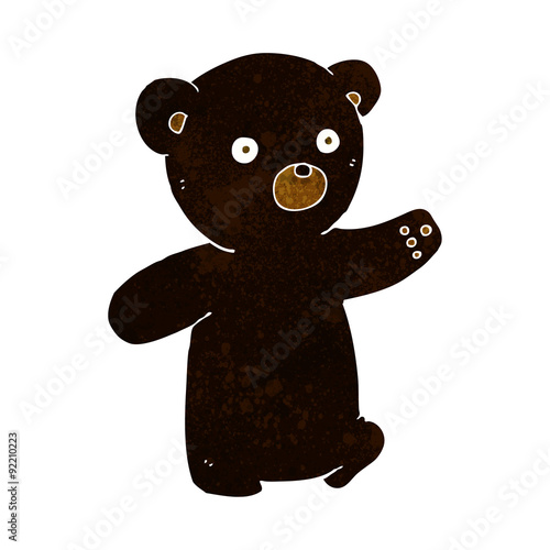 cartoon black bear cub