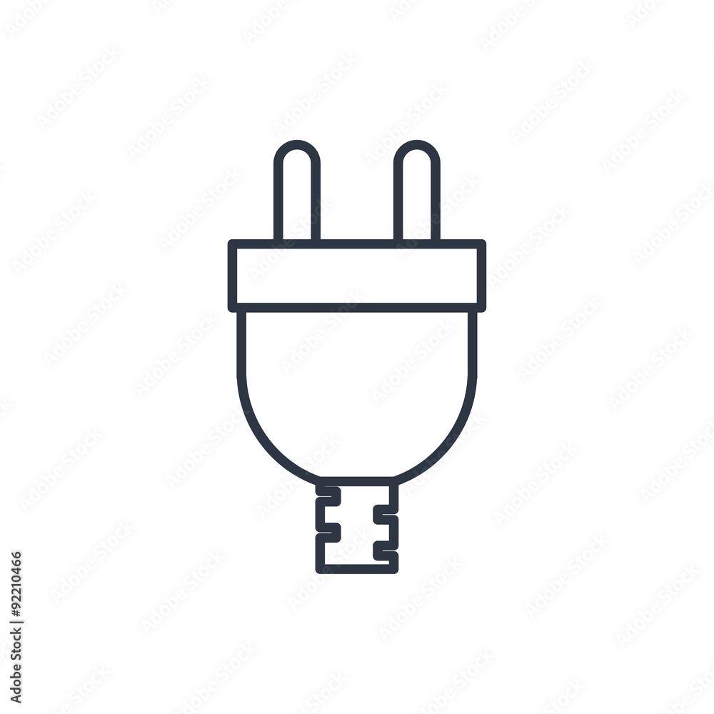 outline icon of plug