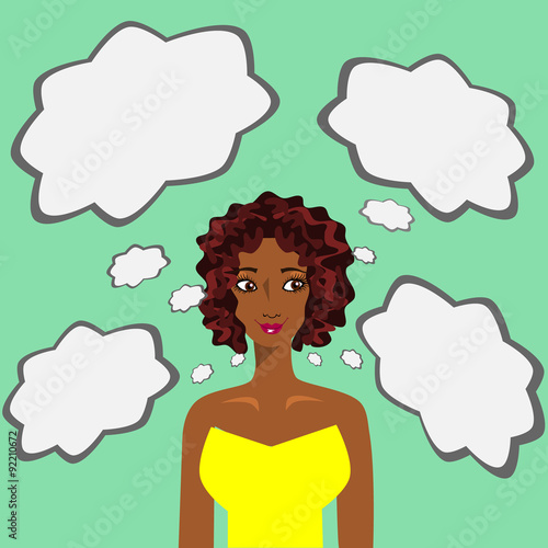 A woman thinking about something