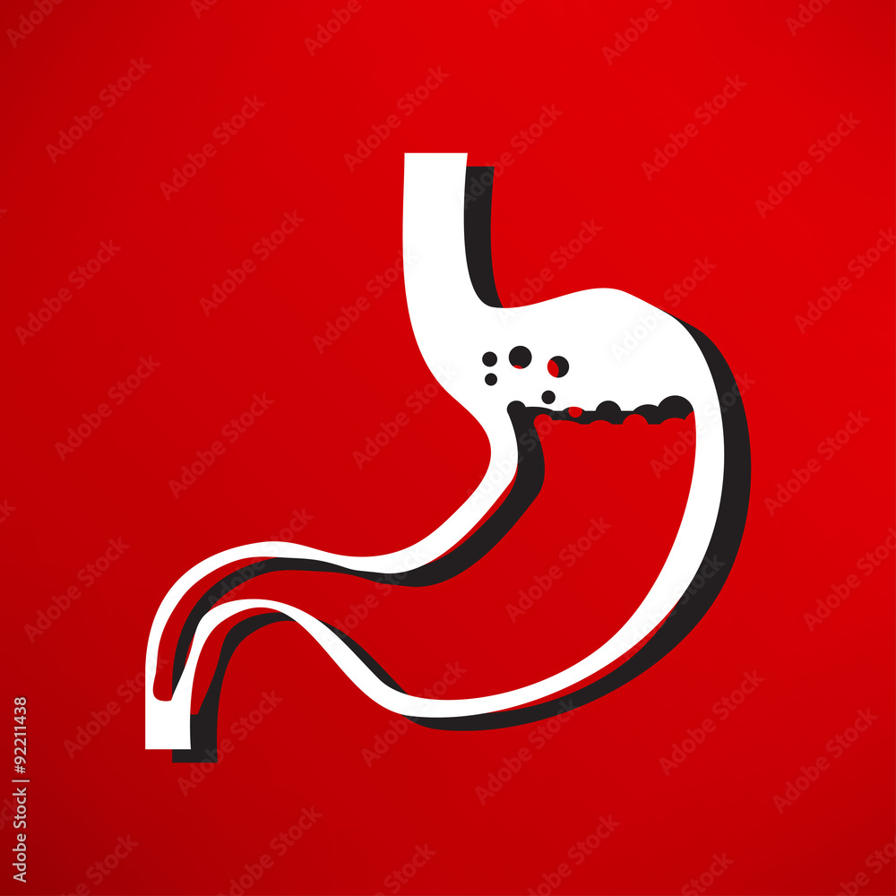 Fototapeta premium Human stomach symbol
