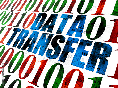 Information concept: Data Transfer on Digital background