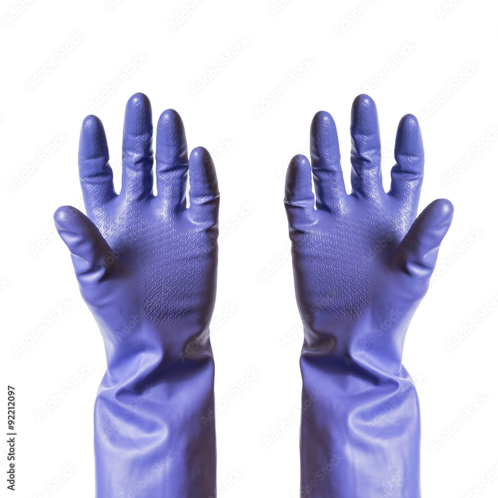 Obraz premium purple rubber gloves
