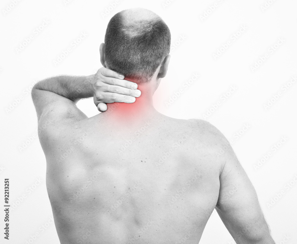 Fototapeta premium Man with an ache in neck