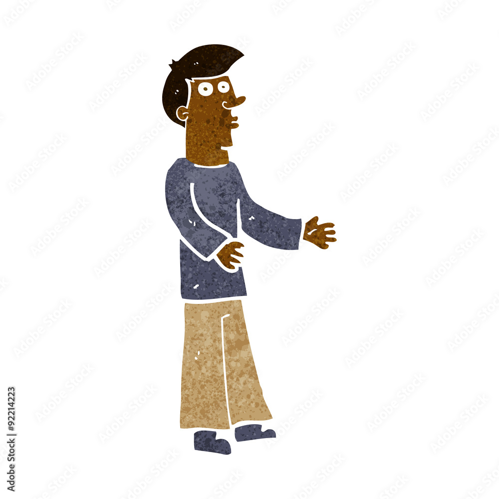 Fototapeta premium cartoon curious man