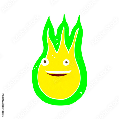 cartoon friendly fireball