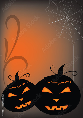 Sfondo scuro zucche halloween