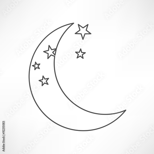 moon icon vector