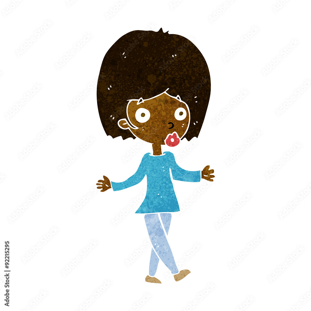 cartoon confused woman cartoon confused woman