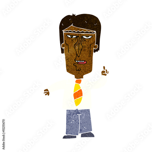 cartoon grumpy boss